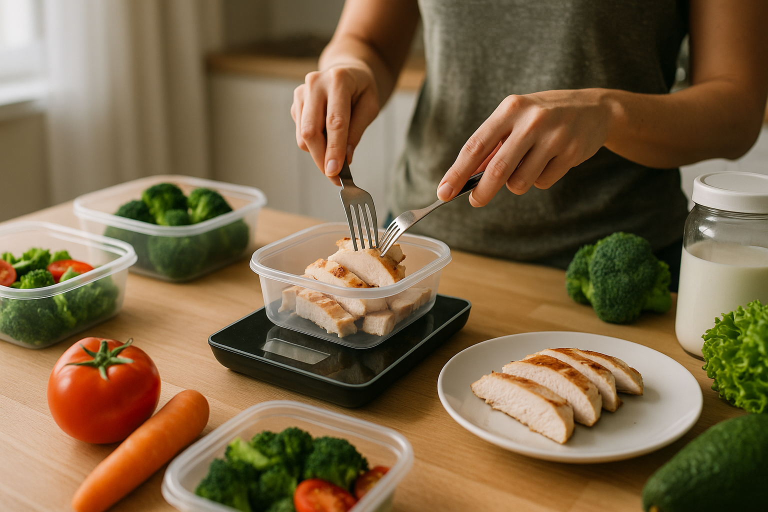 Por que o peso não baixa na balança? 13 motivos comuns (e o que fazer) controle porcoes deficit calorico - Por que o peso não baixa na balança? 13 motivos comuns (e o que fazer)