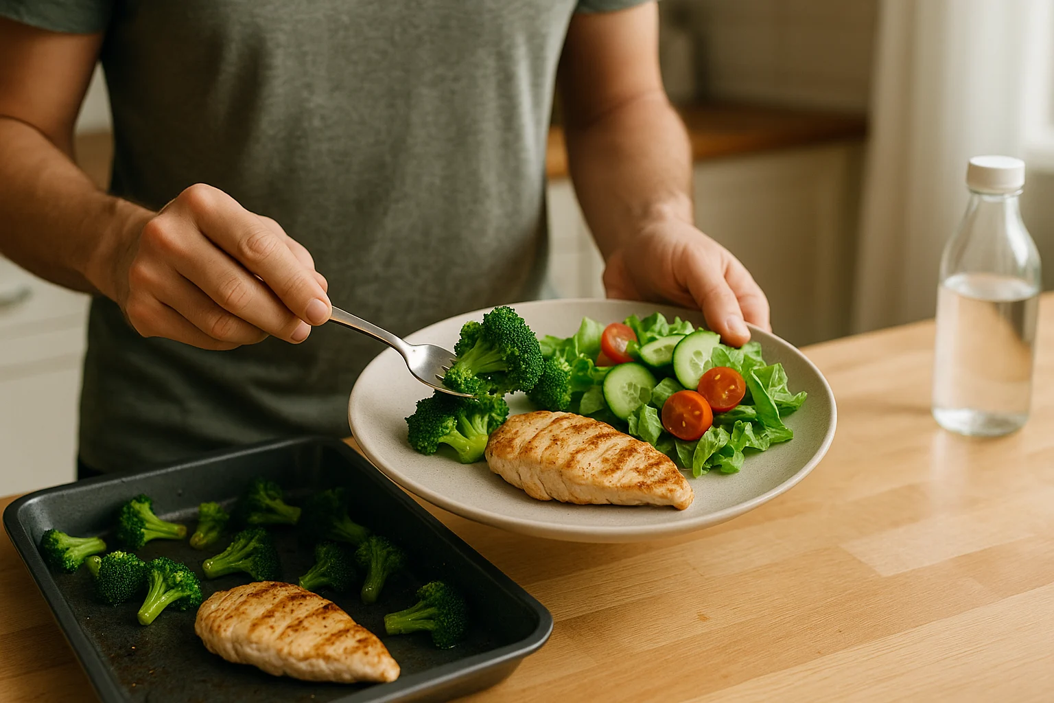 Emagrecer sem passar fome é possível: guia prático para perder gordura com saciedade prato com sociedade proteina fibras.imgo - Emagrecer sem passar fome é possível: guia prático para perder gordura com saciedade