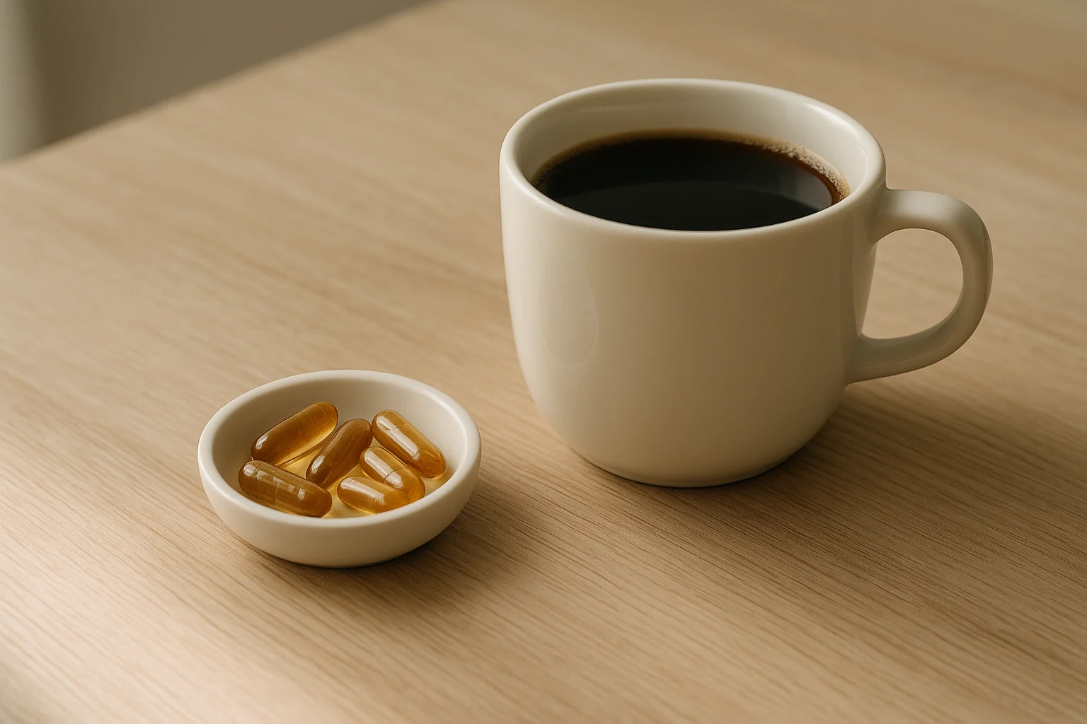 cafe e capsulas termogenico.imgo - Posso tomar termog&ecirc;nico junto com caf&eacute;? Entenda riscos, benef&iacute;cios e como usar com seguran&ccedil;a
