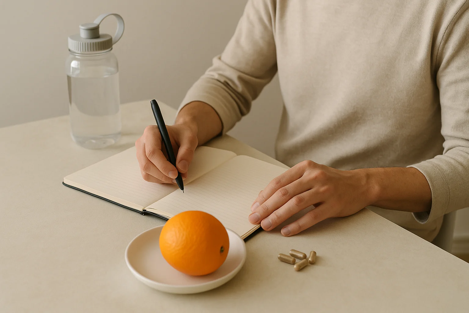 rotina saudavel laranja moro e suplemento.imgo - Laranja Moro natural ou em c&aacute;psulas: tem diferen&ccedil;a? Entenda o que muda na pr&aacute;tica