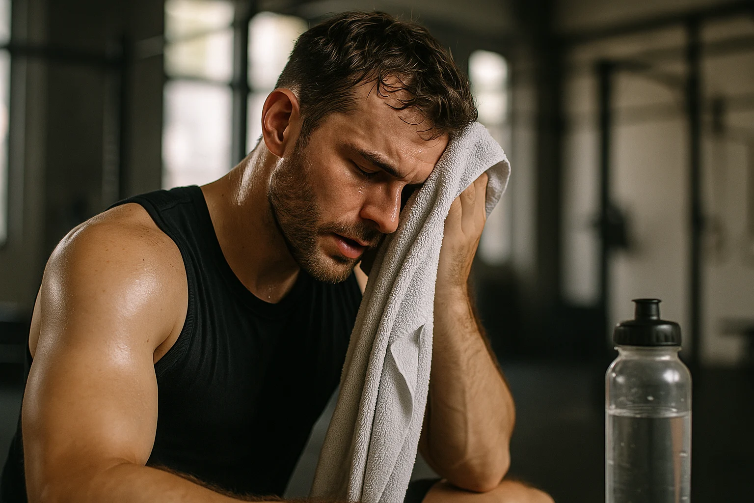 Termogênico desidrata: mito ou verdade? Entenda o que realmente acontece suor treino hidratacao termogenico.imgo - Termogênico desidrata: mito ou verdade? Entenda o que realmente acontece