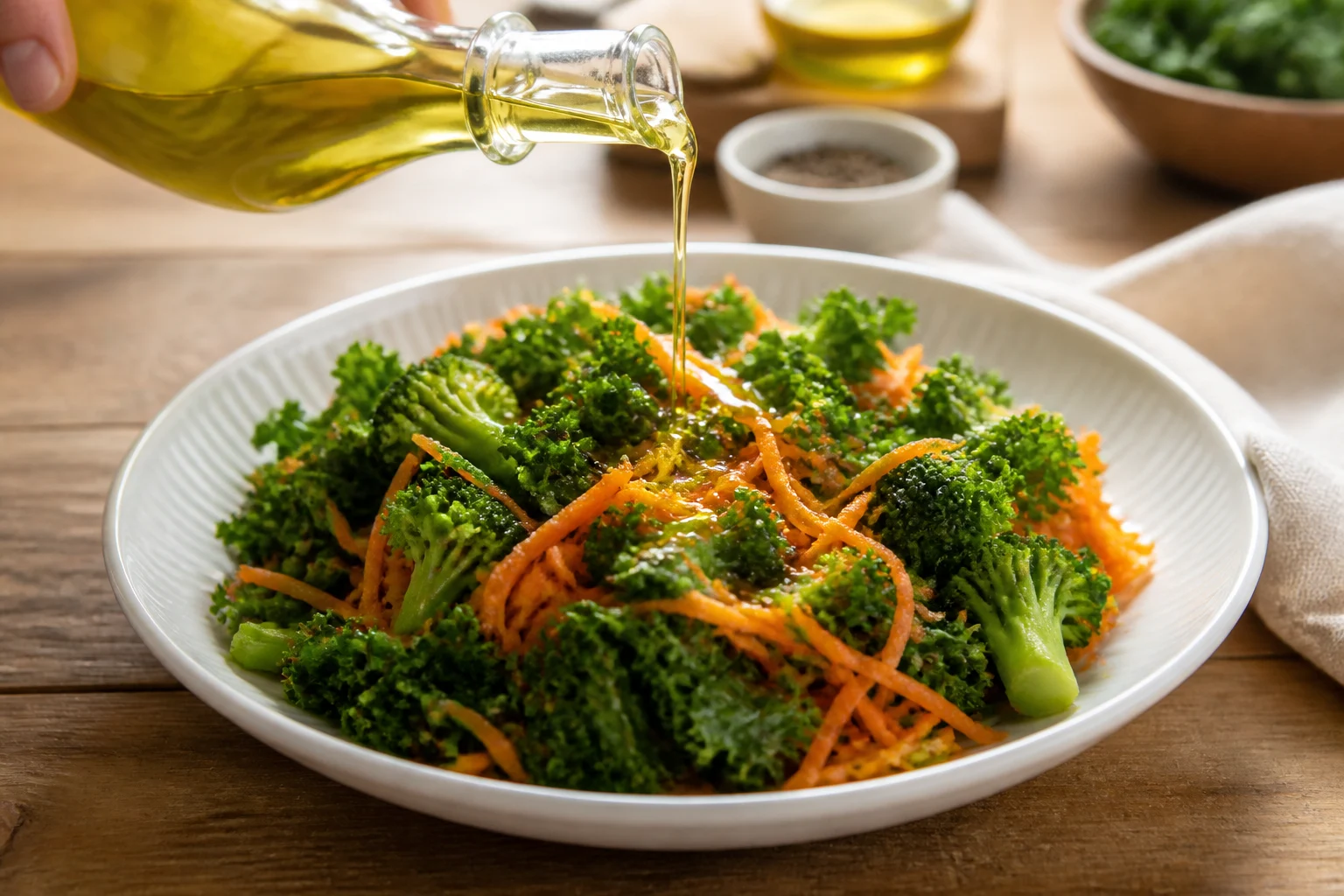 Como aumentar a absorção de vitaminas lipossolúveis (A, D, E e K): guia prático azeite salada absorpcao vitaminas lipossoluveis.imgo - Como aumentar a absorção de vitaminas lipossolúveis (A, D, E e K): guia prático