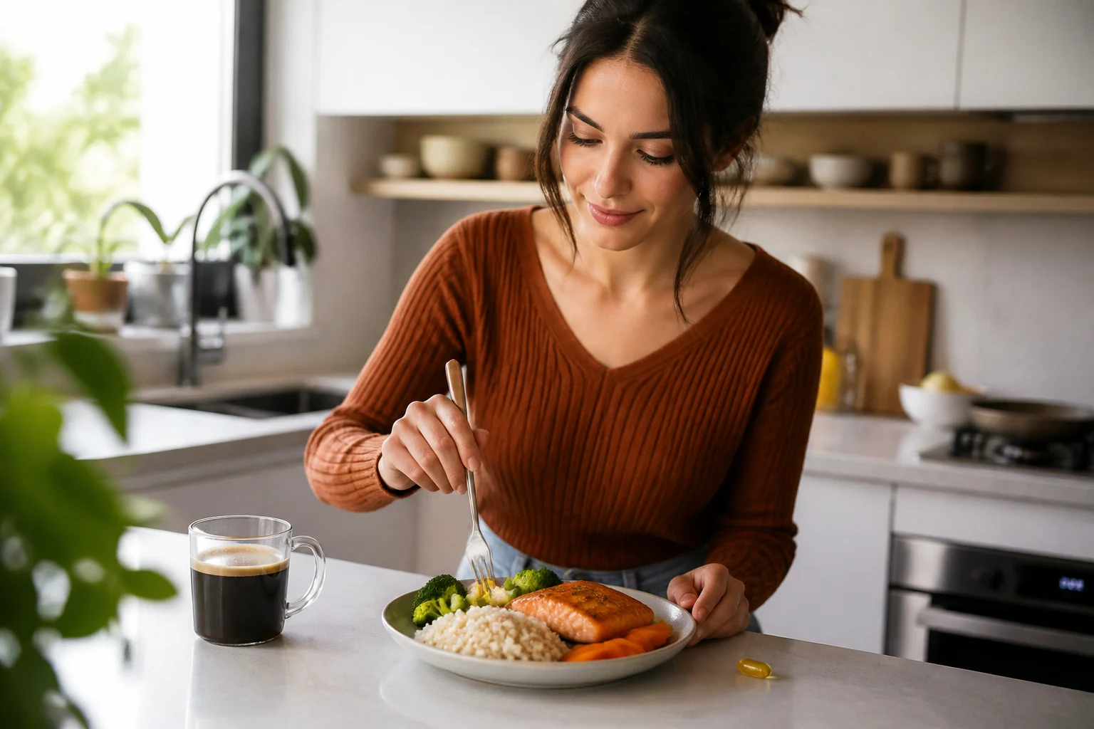 q10 com almoco rotina.imgo - Posso tomar coenzima Q10 com caf&eacute;? Entenda se atrapalha e como tomar melhor